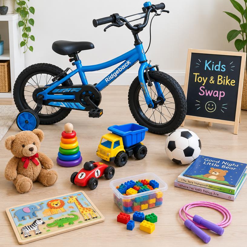 Bici infantil + juguetes